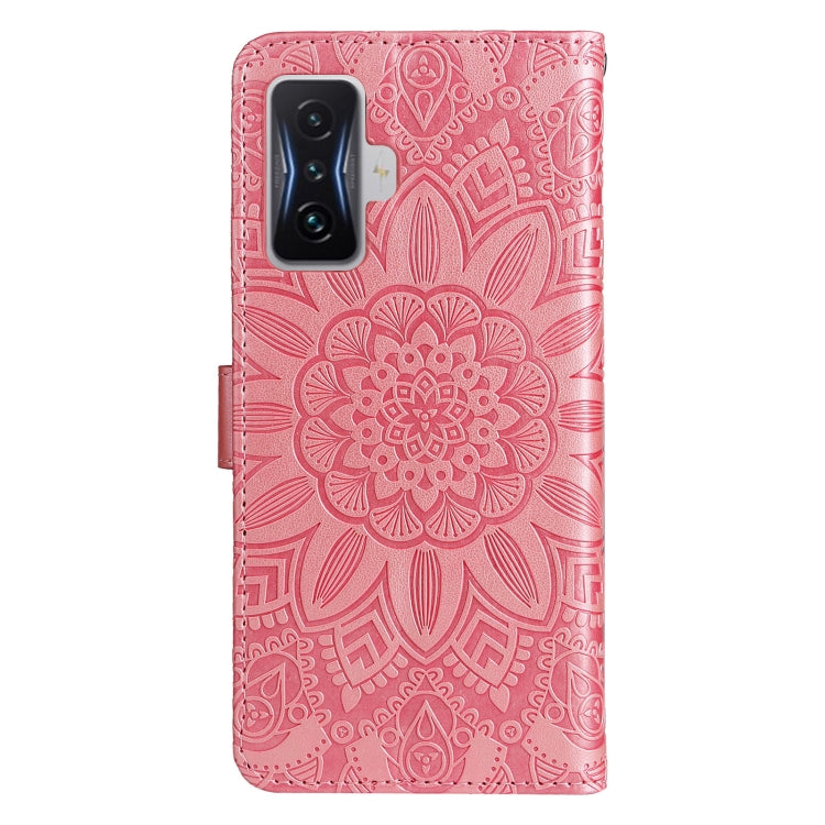 For Xiaomi Redmi K50 Gaming 5G Embossed Sunflower Leather Phone Case