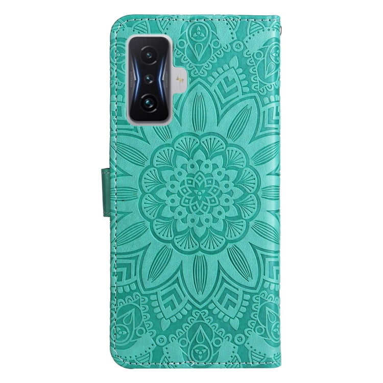 For Xiaomi Redmi K50 Gaming 5G Embossed Sunflower Leather Phone Case