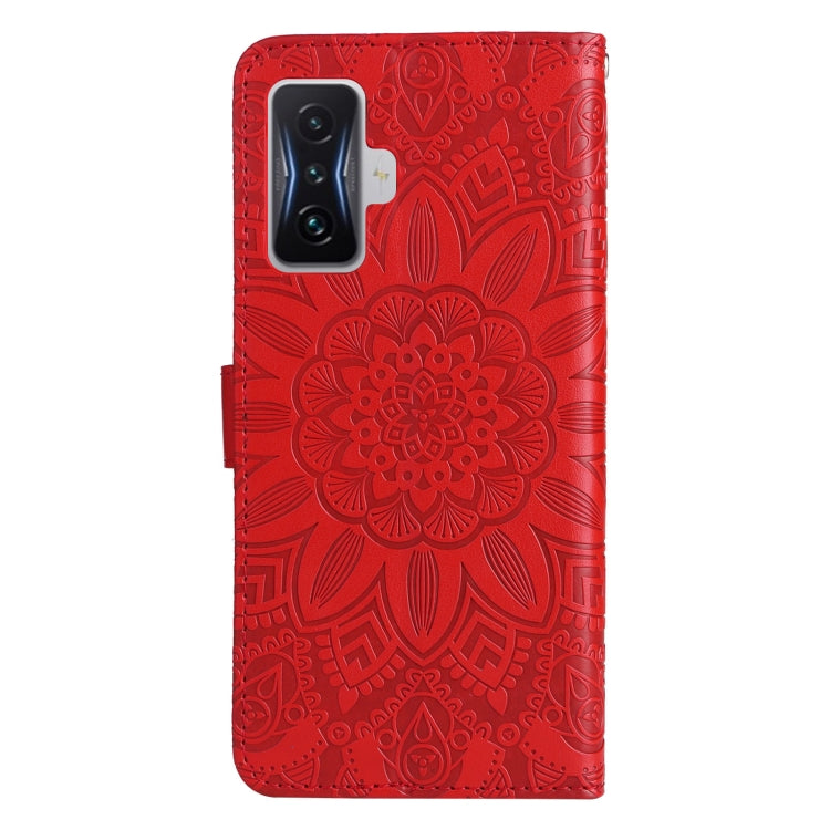 For Xiaomi Redmi K50 Gaming 5G Embossed Sunflower Leather Phone Case