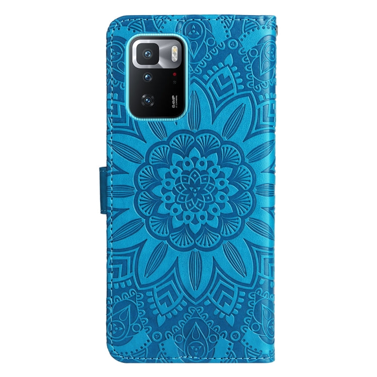For Xiaomi Redmi Note 10 Pro 5G Embossed Sunflower Leather Phone Case