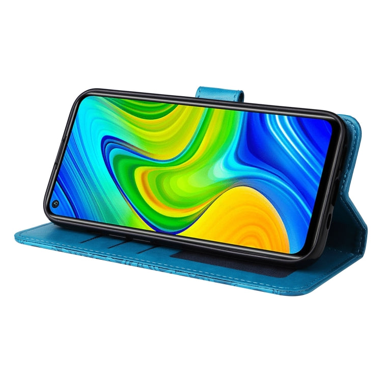 For Xiaomi Redmi Note 9 4G Foreign Version / 10X 4G Embossed Sunflower Leather Phone Case