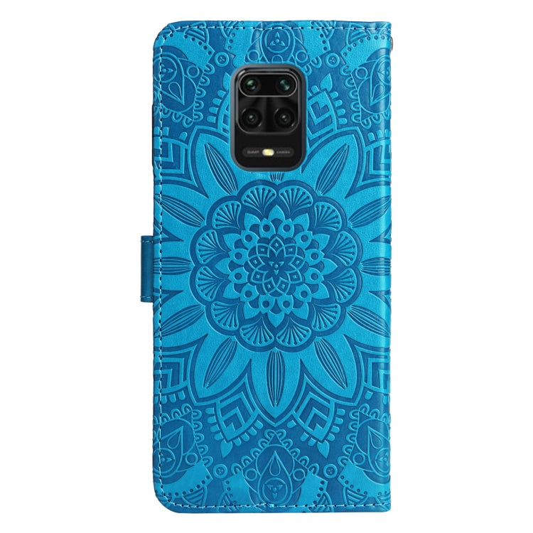 For Xiaomi Redmi Note 9S Embossed Sunflower Leather Phone Case