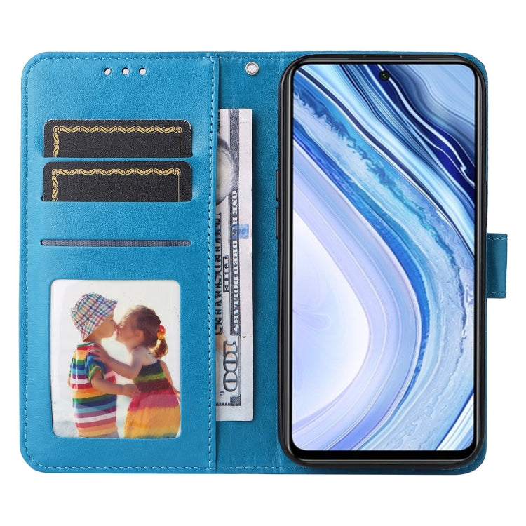 For Xiaomi Redmi Note 9S Embossed Sunflower Leather Phone Case