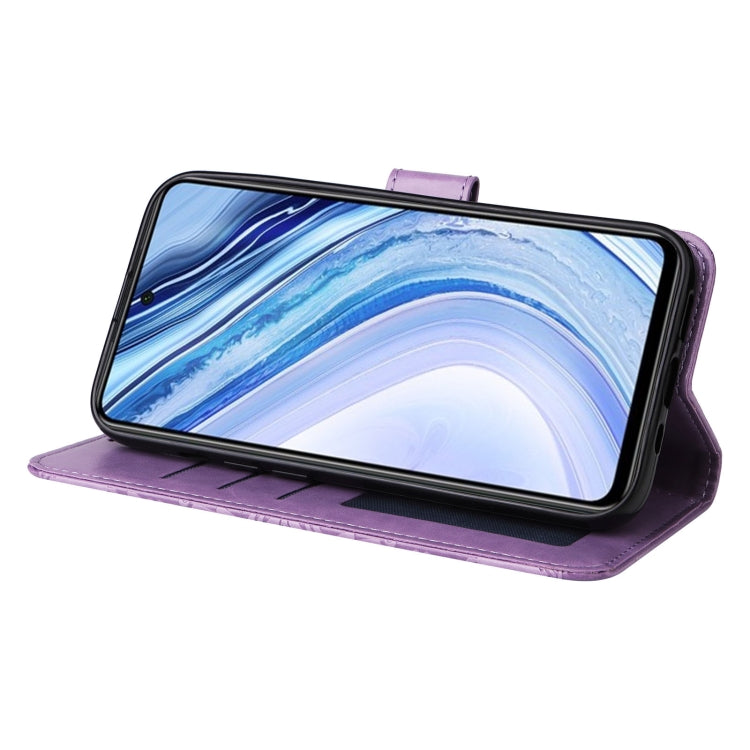 For Xiaomi Redmi Note 9S Embossed Sunflower Leather Phone Case