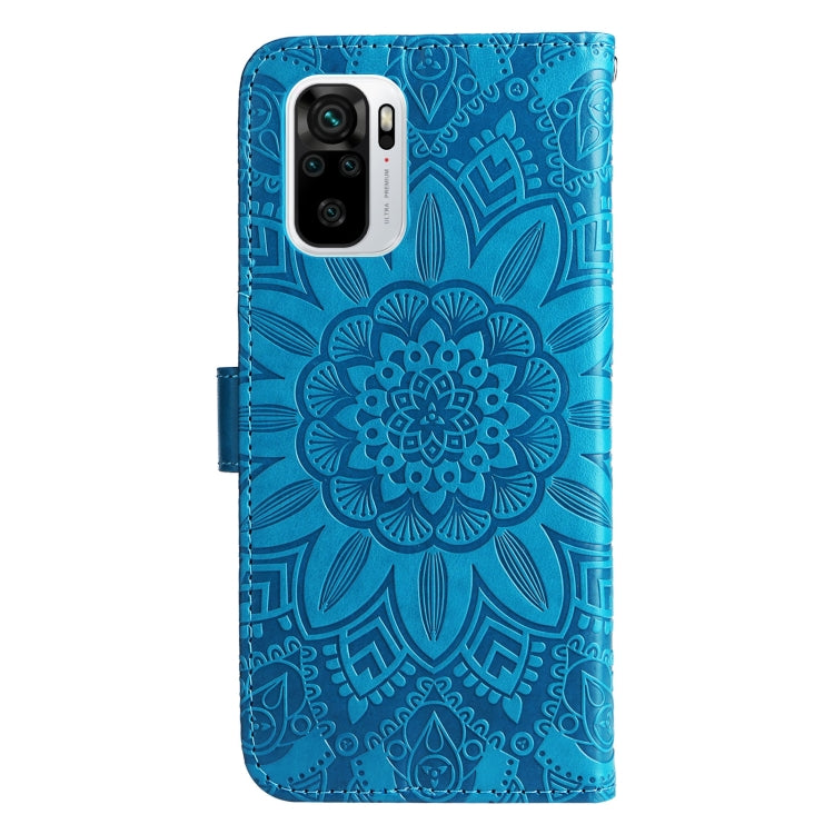 For Xiaomi Redmi Note 10 4G / Note 10S 4G  Embossed Sunflower Leather Phone Case