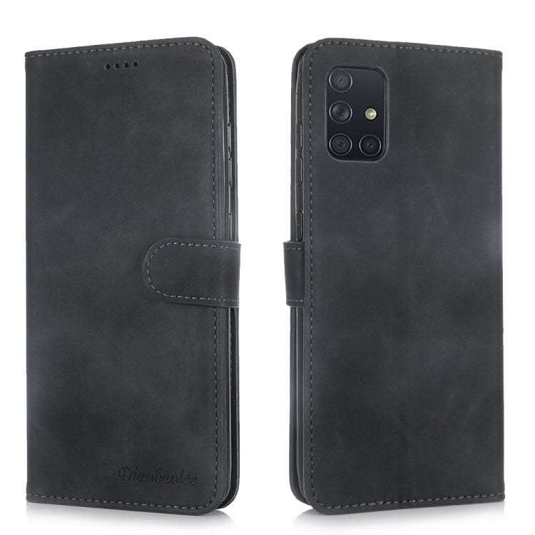 For Galaxy A51 Diaobaolee Pure Fresh Grain Horizontal Flip Leather Case with Holder & Card Slots
