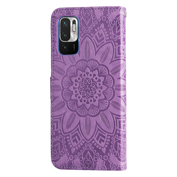 For Xiaomi Redmi Note 10 5G  Embossed Sunflower Leather Phone Case