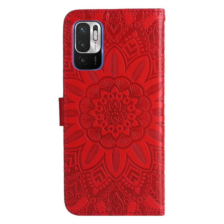 For Xiaomi Redmi Note 10 5G  Embossed Sunflower Leather Phone Case