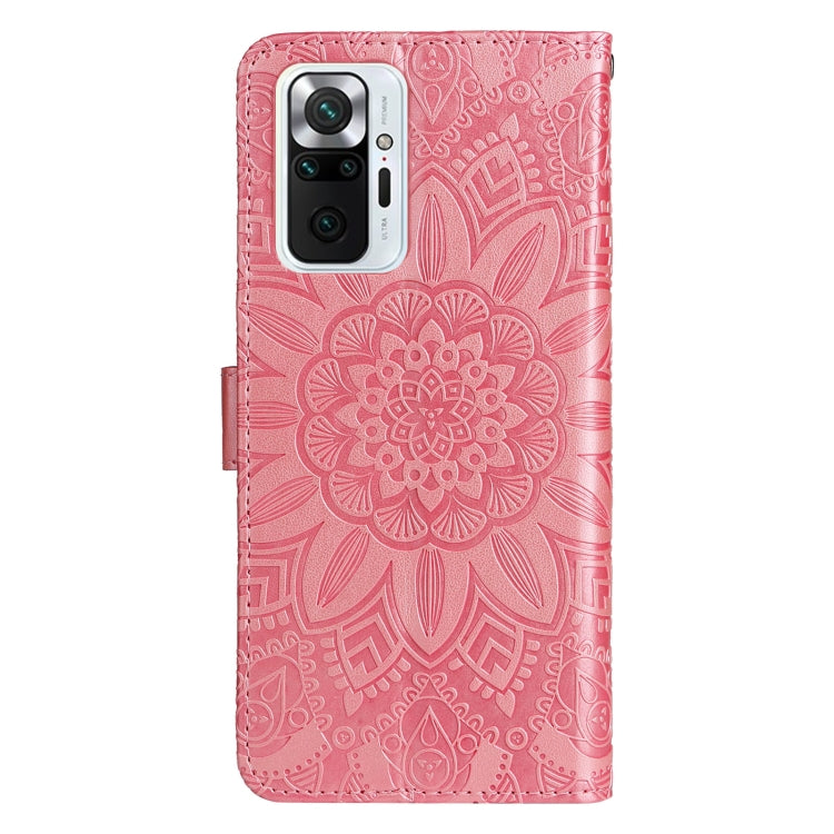 For Xiaomi Redmi Note 10 Pro / Note 10 Pro Max Embossed Sunflower Leather Phone Case