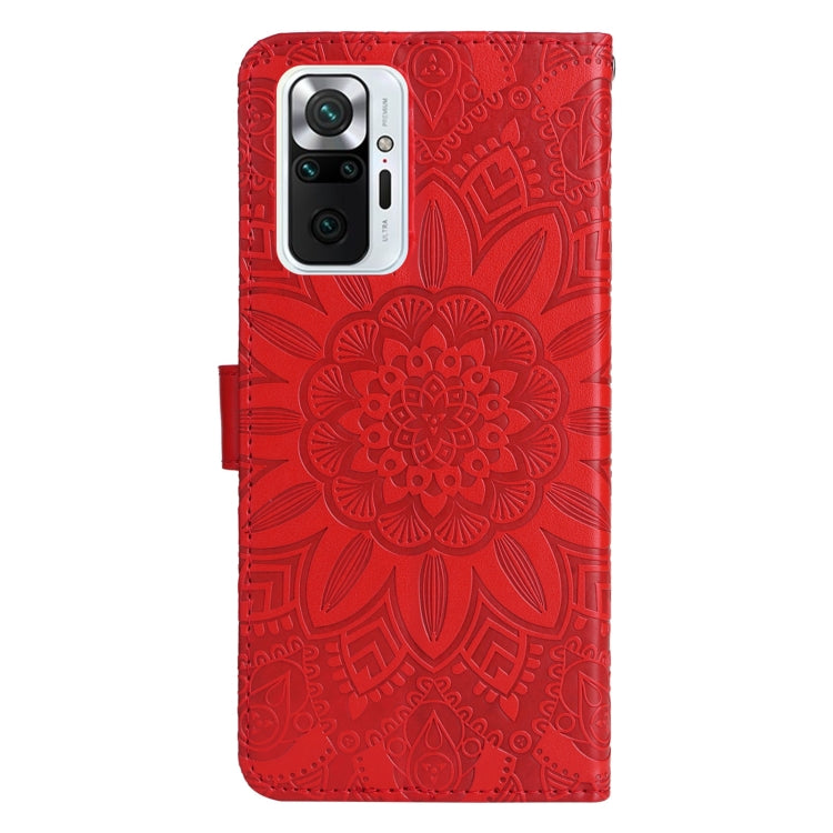 For Xiaomi Redmi Note 10 Pro / Note 10 Pro Max Embossed Sunflower Leather Phone Case