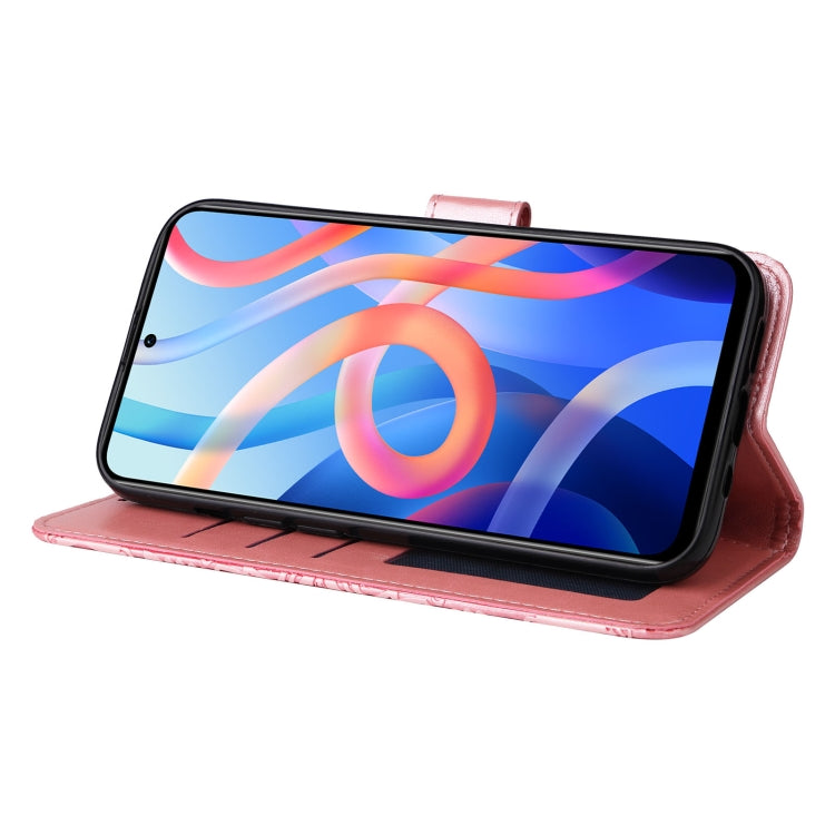 For Xiaomi Redmi Note 11 5G  / Poco M4 Pro 5G Embossed Sunflower Leather Phone Case