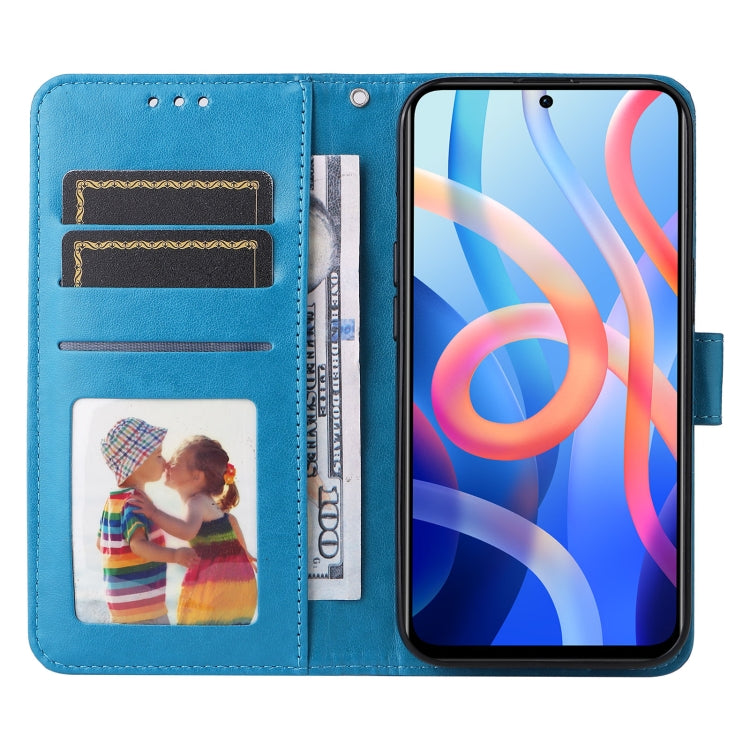 For Xiaomi Redmi Note 11 5G  / Poco M4 Pro 5G Embossed Sunflower Leather Phone Case