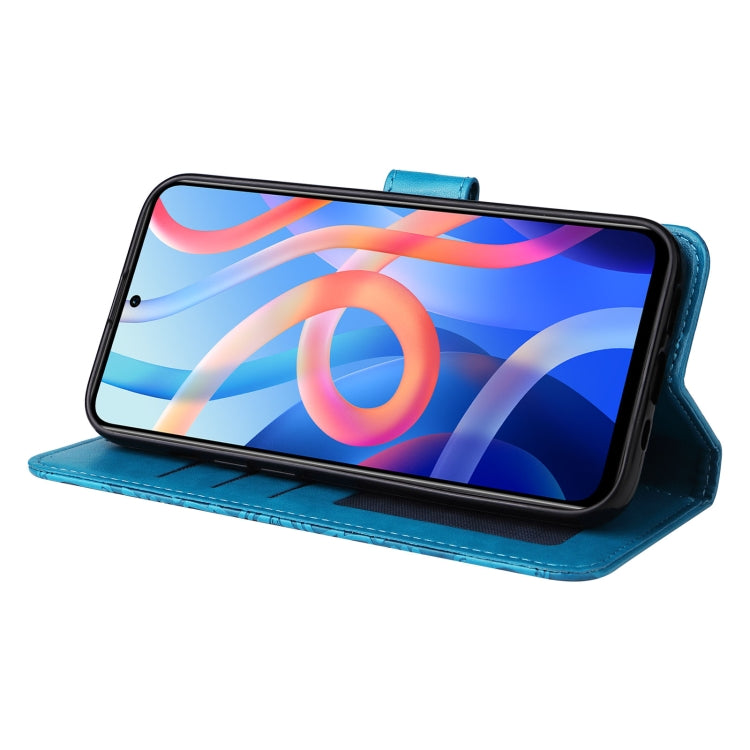 For Xiaomi Redmi Note 11 5G  / Poco M4 Pro 5G Embossed Sunflower Leather Phone Case