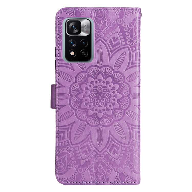 For Xiaomi Redmi Note 11E Embossed Sunflower Leather Phone Case