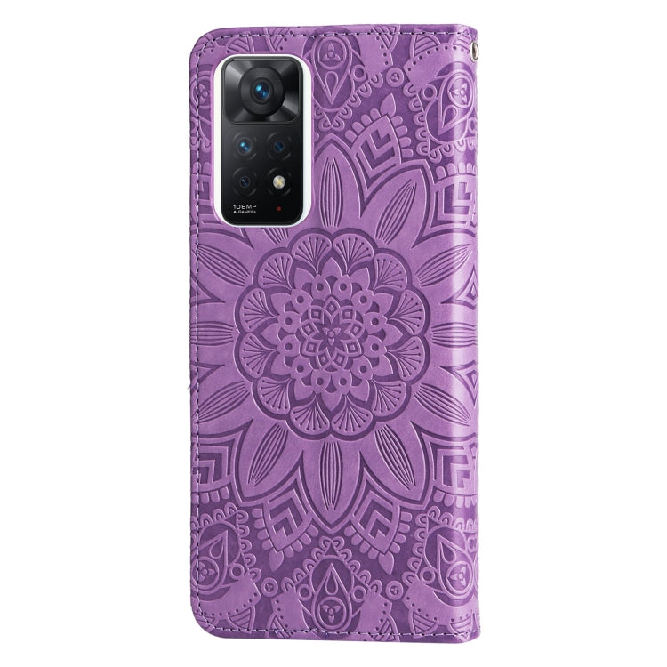 For Xiaomi Redmi Note 11 Pro 5G Embossed Sunflower Leather Phone Case