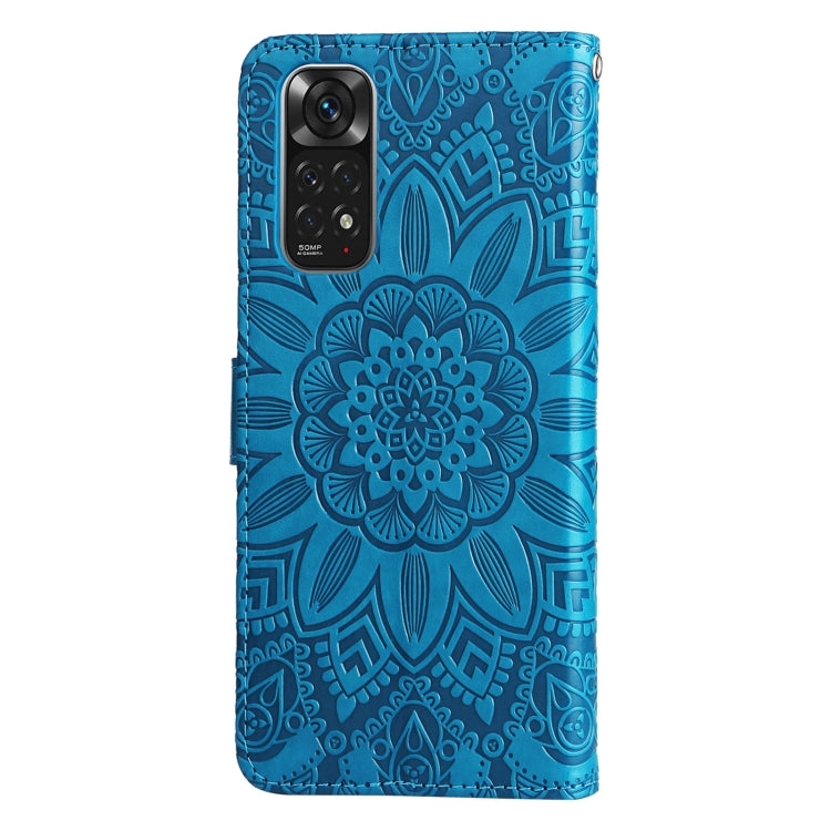For Xiaomi Redmi Note 11S / Note 11 4G Foreign Version Embossed Sunflower Leather Phone Case