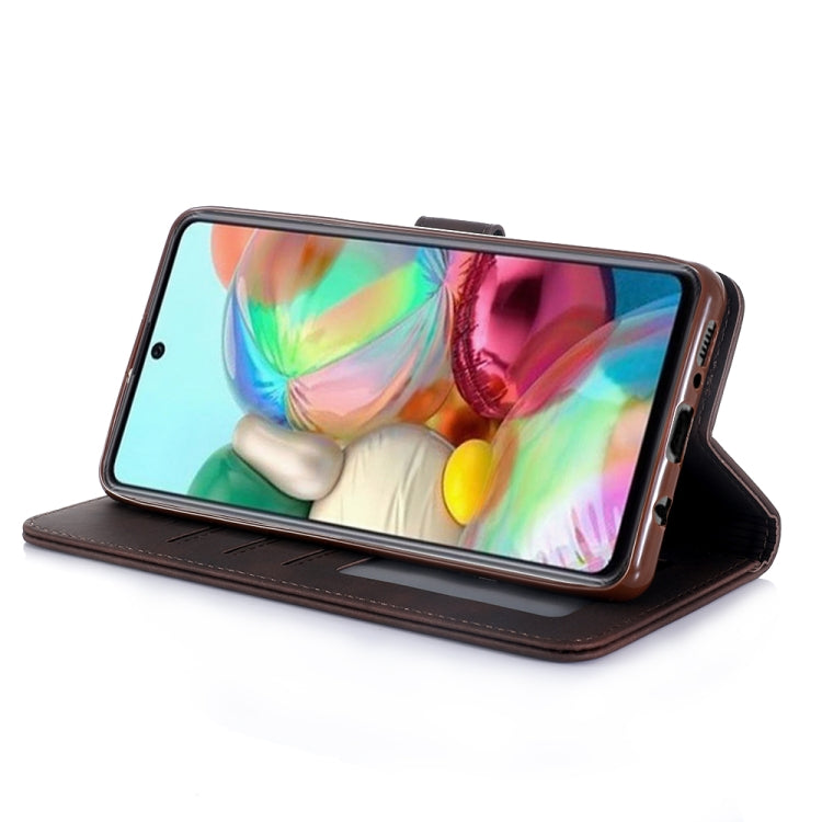For Galaxy A71 Diaobaolee Pure Fresh Grain Horizontal Flip Leather Case with Holder & Card Slots