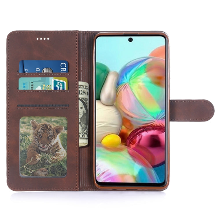 For Galaxy A71 Diaobaolee Pure Fresh Grain Horizontal Flip Leather Case with Holder & Card Slots