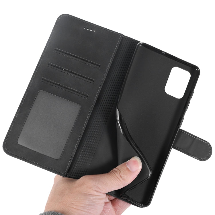 For Galaxy A71 Diaobaolee Pure Fresh Grain Horizontal Flip Leather Case with Holder & Card Slots
