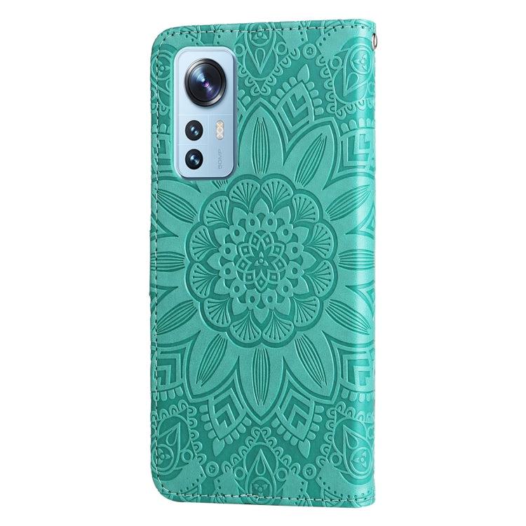 For Xiaomi 12 Lite Embossed Sunflower Leather Phone Case