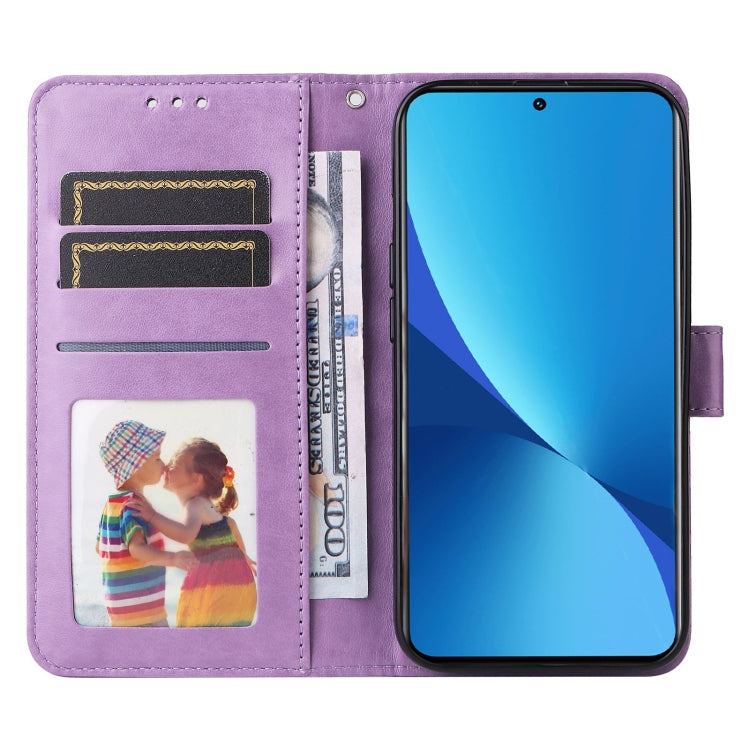 For Xiaomi 12 Lite Embossed Sunflower Leather Phone Case