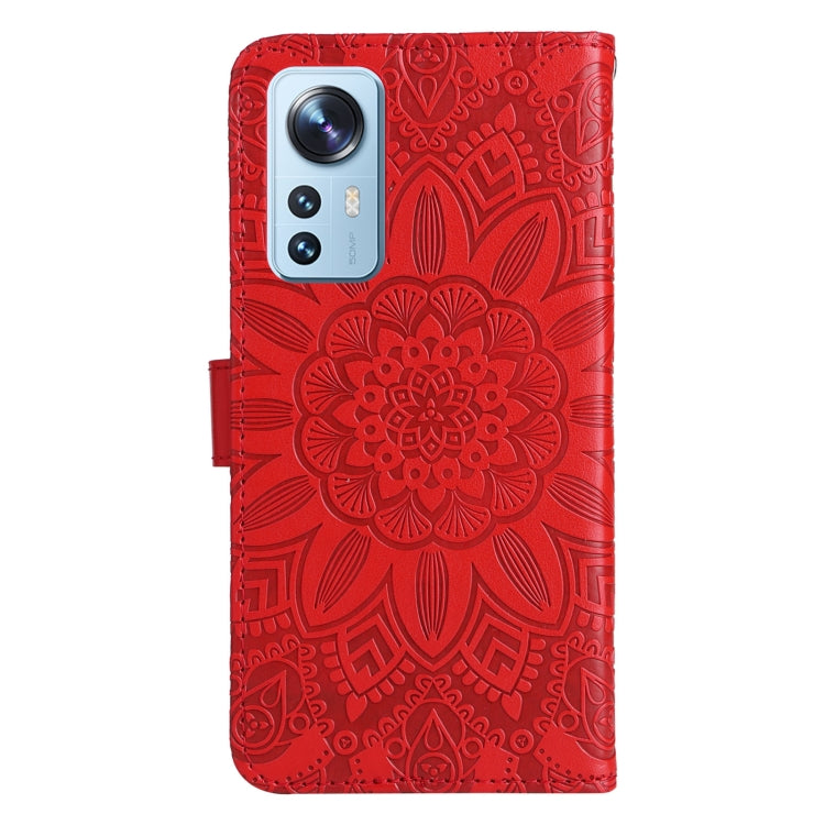For Xiaomi 12 Lite Embossed Sunflower Leather Phone Case