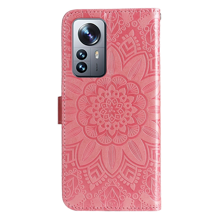 For Xiaomi 12 Pro Embossed Sunflower Leather Phone Case