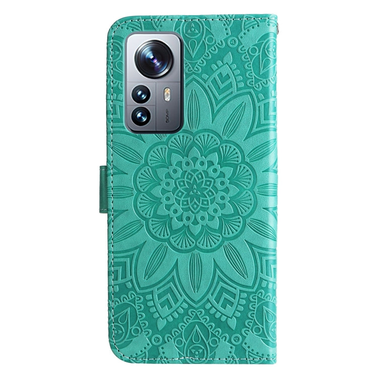 For Xiaomi 12 Pro Embossed Sunflower Leather Phone Case