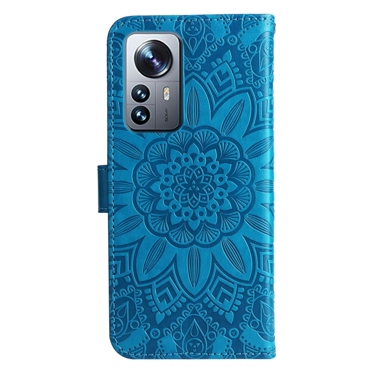 For Xiaomi 12 Pro Embossed Sunflower Leather Phone Case