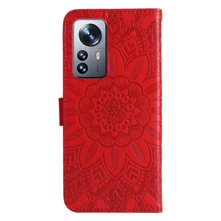 For Xiaomi 12 Pro Embossed Sunflower Leather Phone Case