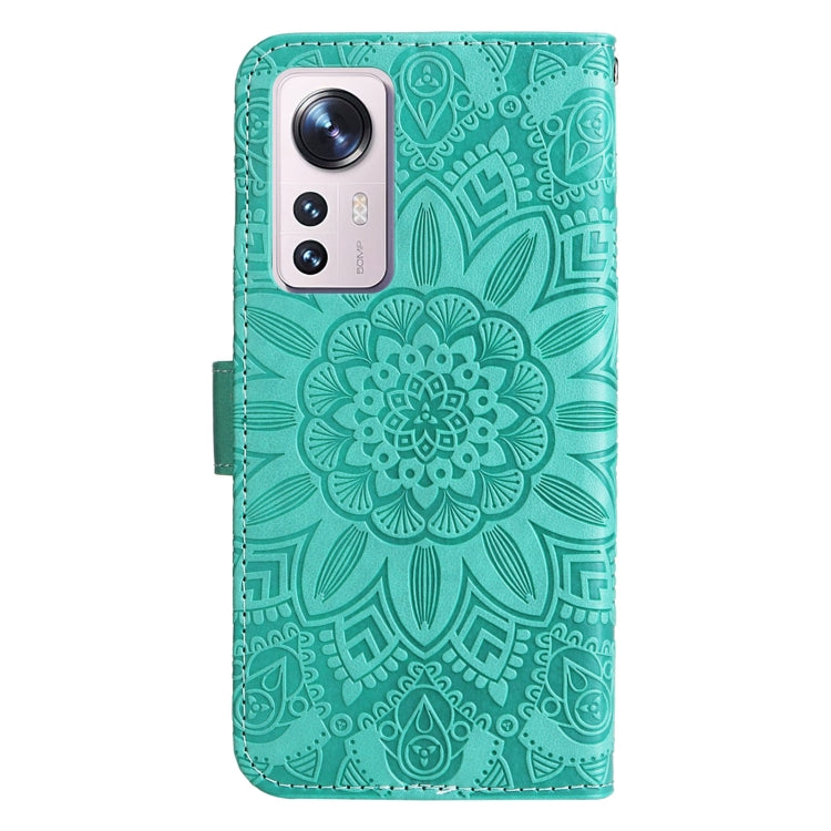 For Xiaomi 12 / 12X Embossed Sunflower Leather Phone Case