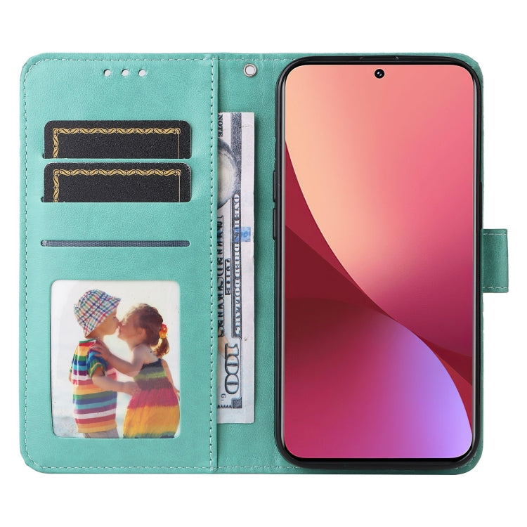 For Xiaomi 12 / 12X Embossed Sunflower Leather Phone Case