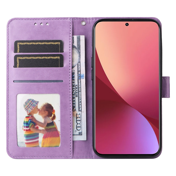 For Xiaomi 12 / 12X Embossed Sunflower Leather Phone Case