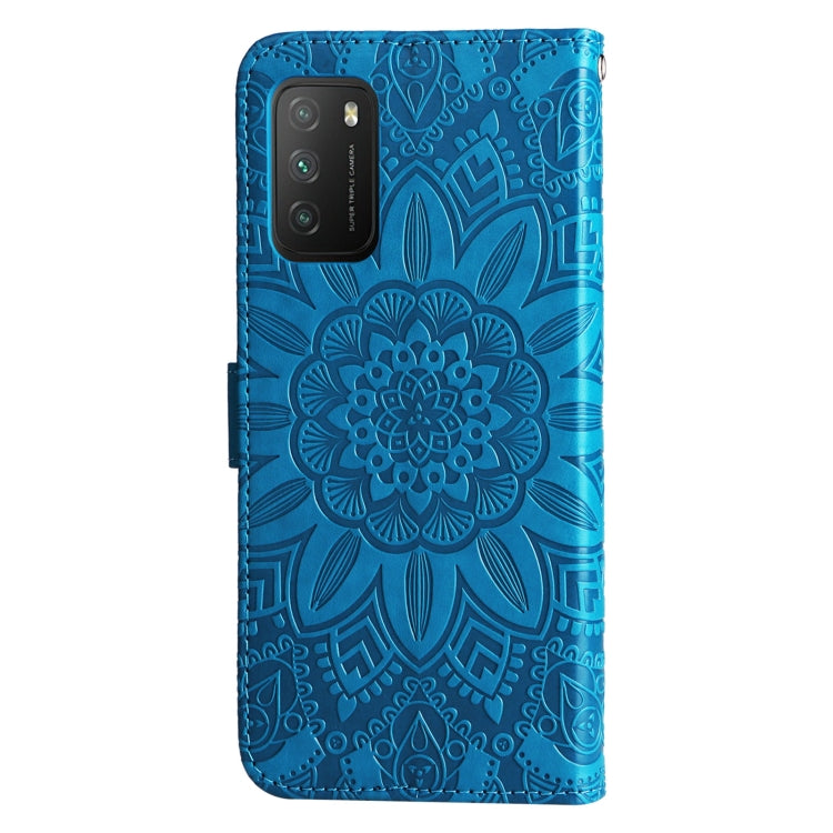 For Xiaomi Poco M3 / Redmi 9T / Redmi 9 Power Embossed Sunflower Leather Phone Case