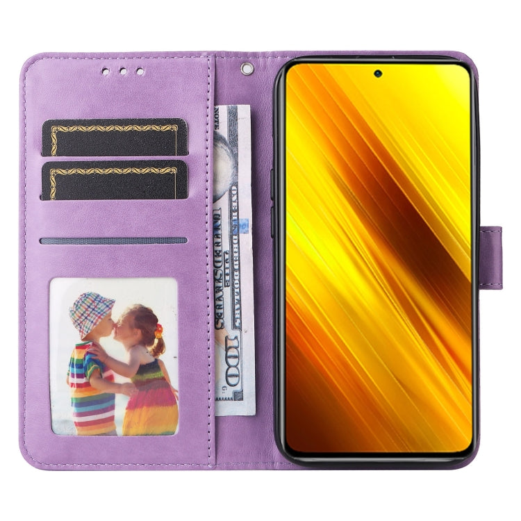 For Xiaomi Poco X3 NFC Embossed Sunflower Leather Phone Case