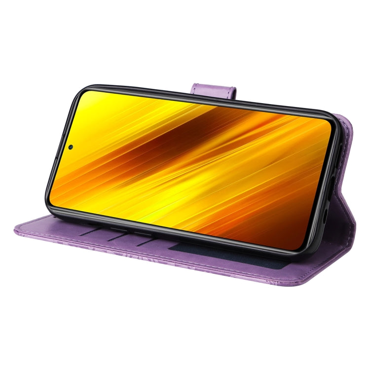 For Xiaomi Poco X3 NFC Embossed Sunflower Leather Phone Case