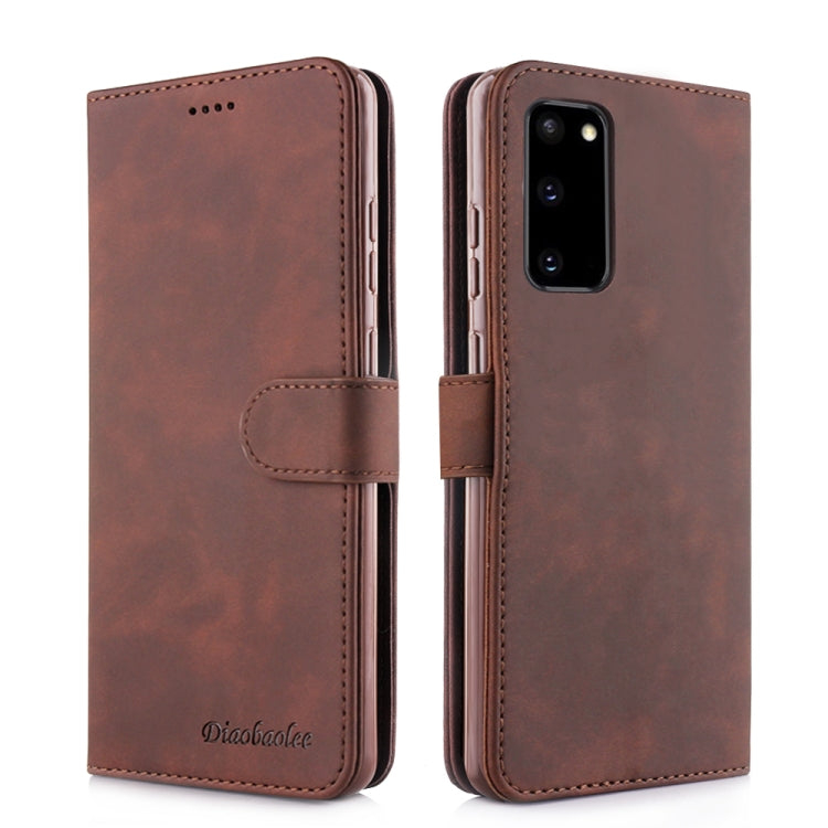 For Galaxy S20 Diaobaolee Pure Fresh Grain Horizontal Flip Leather Case with Holder & Card Slots