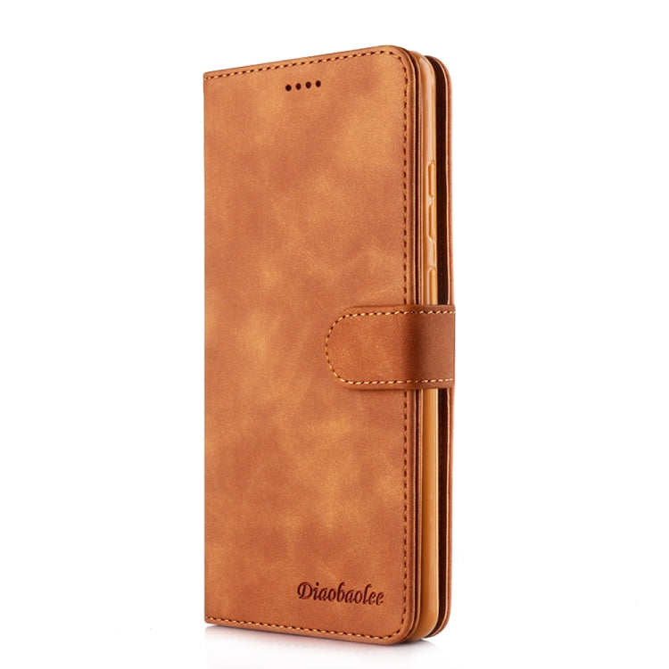 For Galaxy S20+ Diaobaolee Pure Fresh Grain Horizontal Flip Leather Case with Holder & Card Slots