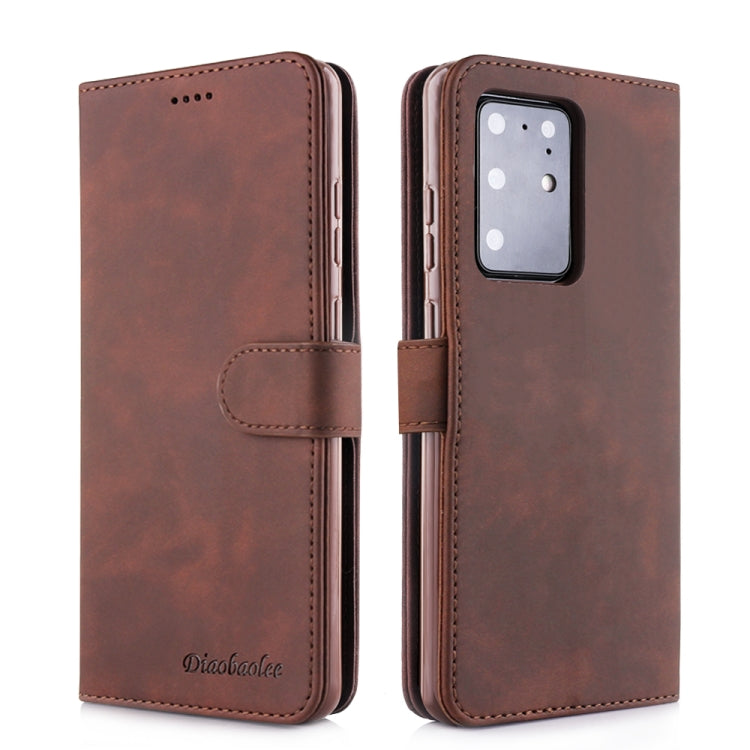 For Galaxy S20+ Diaobaolee Pure Fresh Grain Horizontal Flip Leather Case with Holder & Card Slots