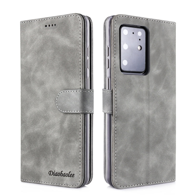 For Galaxy S20+ Diaobaolee Pure Fresh Grain Horizontal Flip Leather Case with Holder & Card Slots