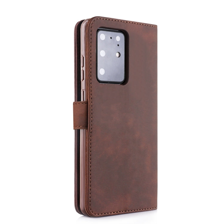 For Galaxy S20 Ultra Diaobaolee Pure Fresh Grain Horizontal Flip Leather Case with Holder & Card Slots
