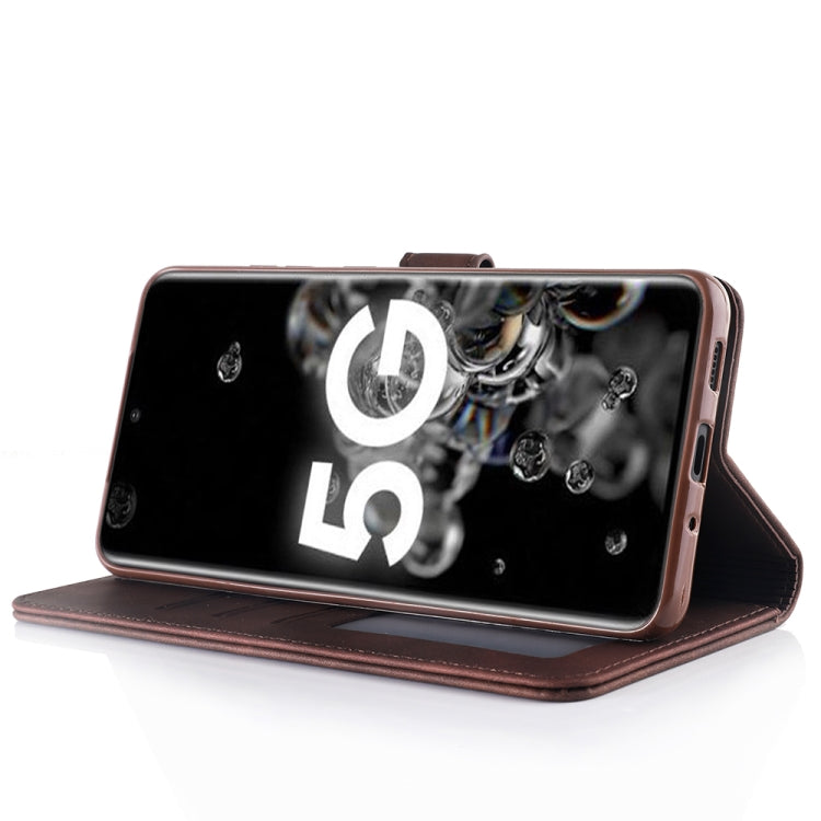 For Galaxy S20 Ultra Diaobaolee Pure Fresh Grain Horizontal Flip Leather Case with Holder & Card Slots