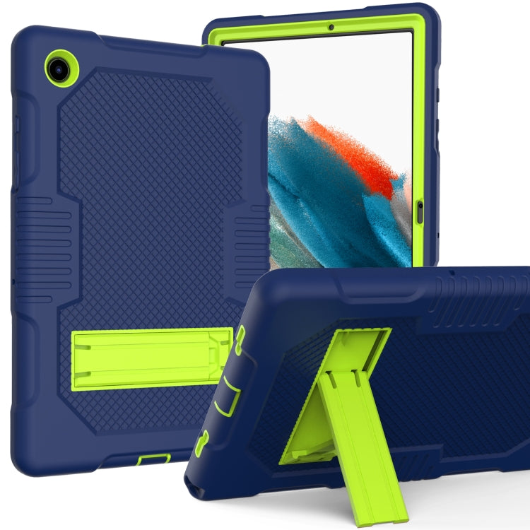 For Samsung Galaxy Tab A8 10.5 2021 X200 Contrast Color Robot Shockproof Silicone + PC Tablet Case