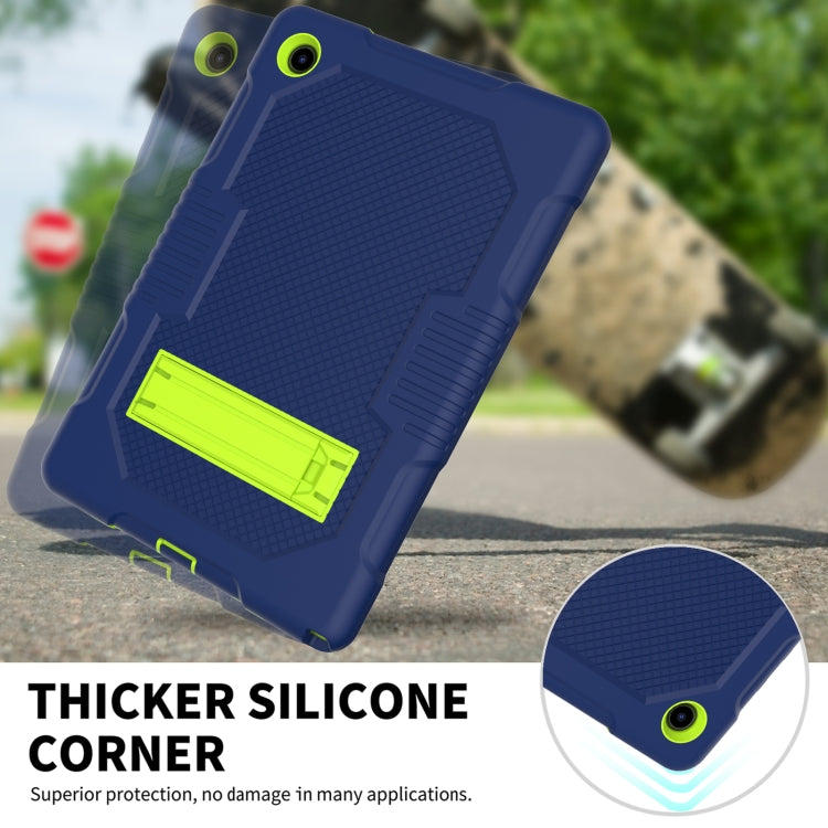For Samsung Galaxy Tab A8 10.5 2021 X200 Contrast Color Robot Shockproof Silicone + PC Tablet Case