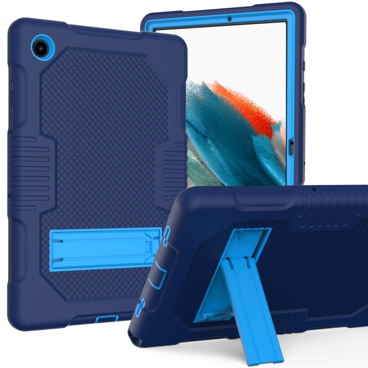 For Samsung Galaxy Tab A8 10.5 2021 X200 Contrast Color Robot Shockproof Silicone + PC Tablet Case