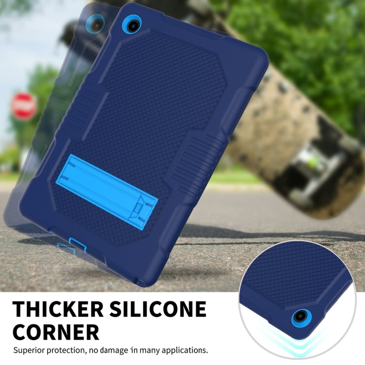 For Samsung Galaxy Tab A8 10.5 2021 X200 Contrast Color Robot Shockproof Silicone + PC Tablet Case