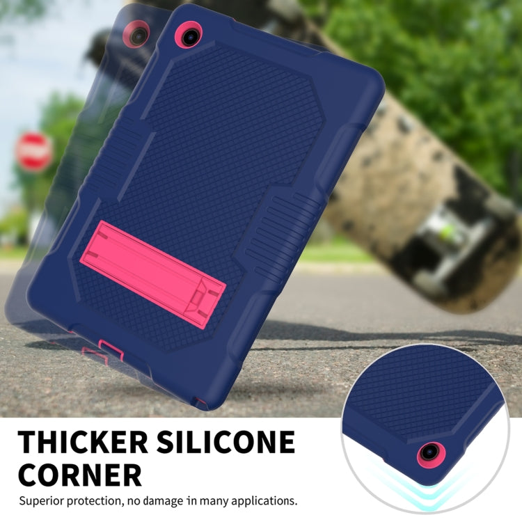 For Samsung Galaxy Tab A8 10.5 2021 X200 Contrast Color Robot Shockproof Silicone + PC Tablet Case