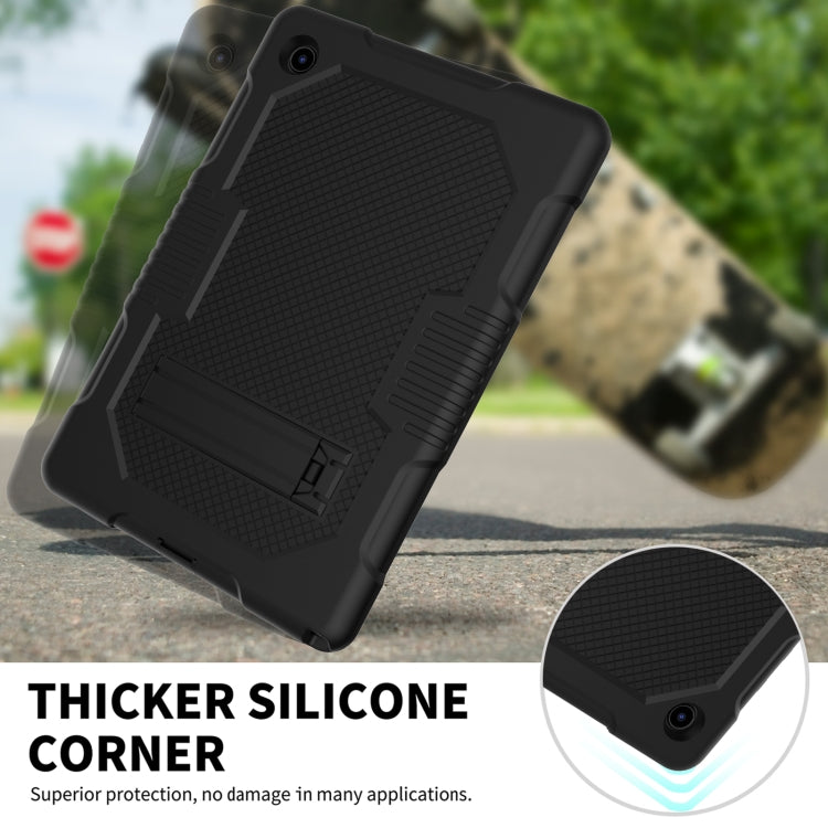 For Samsung Galaxy Tab A8 10.5 2021 X200 Contrast Color Robot Shockproof Silicone + PC Tablet Case