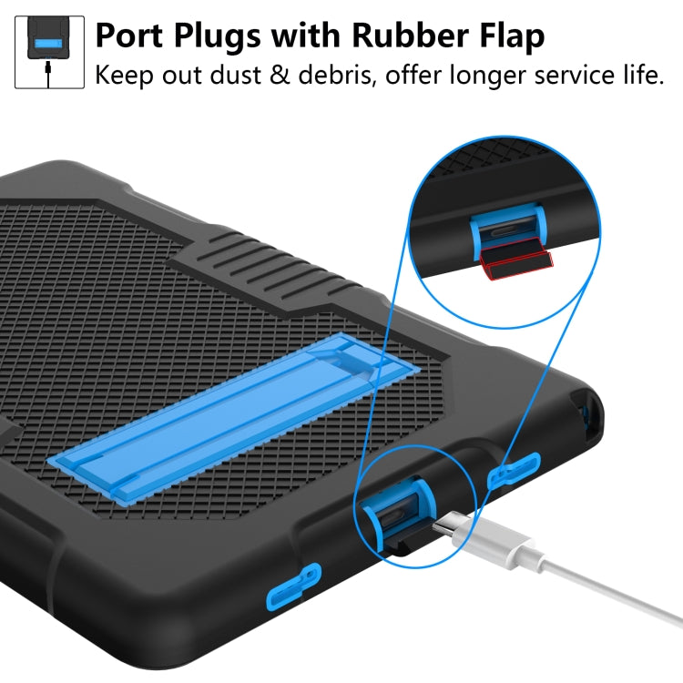 For Samsung Galaxy Tab A8 10.5 2021 X200 Contrast Color Robot Shockproof Silicone + PC Tablet Case