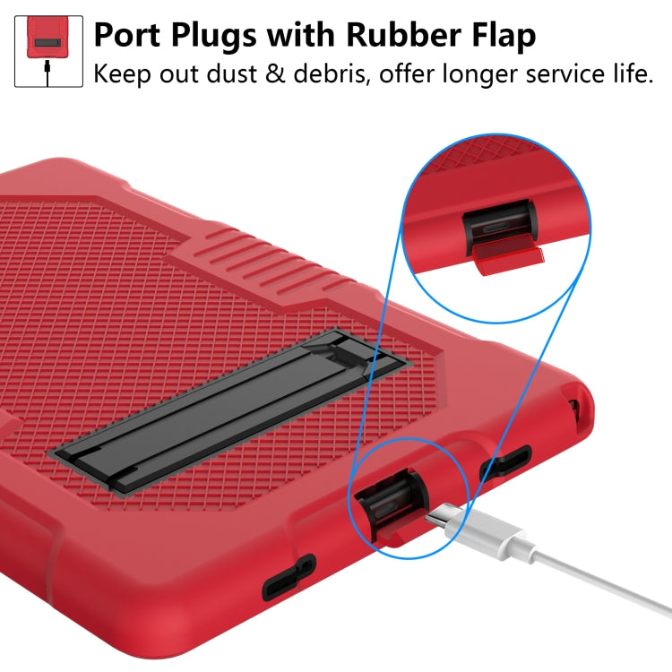 For Samsung Galaxy Tab A8 10.5 2021 X200 Contrast Color Robot Shockproof Silicone + PC Tablet Case